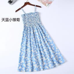 Summer Chiffon Camisole Sleeveless Dress Women Mini Dresses Fashion Elastic Waist Casual Spaghetti Strap Dresses Vestidos Girls