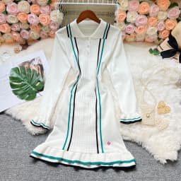 YuooMuoo Brand Fashion Women Knitted Mini Dress Ins Hot Sexy Package Hips Ruffled Party Dress Streetwear Lady Outfits Vestidos
