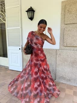 Vintage Off Shoulder Printed Maxi Dress Women Sleeveless Chiffon Ruched Long Dress Elegant Vacation Wedding Guest Party Vestidos
