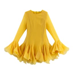 CM.YAYA Women flare long sleeve Printed Big Swing Ball Gown Dress 2025 Summer Holiday Night Club Party Vestidos Sexy Dresses