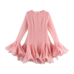 CM.YAYA Women flare long sleeve Printed Big Swing Ball Gown Dress 2025 Summer Holiday Night Club Party Vestidos Sexy Dresses