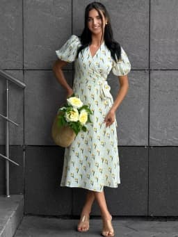 Bornladies Women's 100% Cotton A-Line Midi Dress Summer 2025 Floral Jacquard Elegant Beige Flowy Long Dress for Women