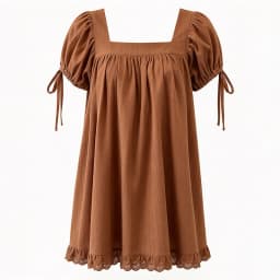 Bohemian Puff Sleeve Maternity Dress Women Square Neck A-line Mini Ruffled Dresses Fairy Vintage Loose Fit Flowy Short Dress