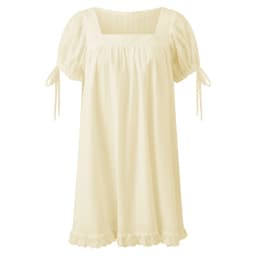 Bohemian Puff Sleeve Maternity Dress Women Square Neck A-line Mini Ruffled Dresses Fairy Vintage Loose Fit Flowy Short Dress