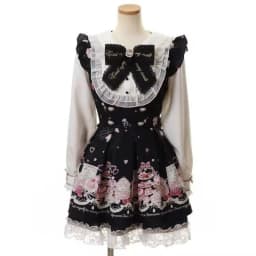 Jirai Kei Dark Sweet Lolita Mini Dress Women Bowknot Lace Puff Corset Heart Ruffle Cake Skirt Japanese Kawaii Harajuku Fashion