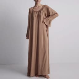 Parc Fee Casual Loose White Women Dress 2025 Elegant U-Neck Long Sleeve Floor-Length Dresses Simple Oversize Solid Female Dress