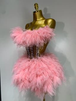 Women Sexy Strapless Mesh 2 Pieces Set Celebrity Nightlcub Party Birthday Photo Shoot Outfit 2025 Prom Gown Birthday Dress
