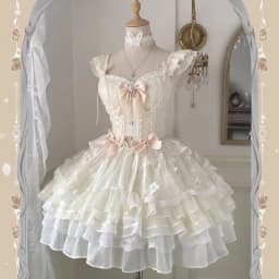 Birthday Japanese Style Kawaii Lolita Dress Women Party Vintage Sweet Lace Bow Birthdays Cake Dresses Harajuku Y2k Bandage Dress