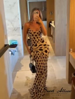 Women Trendy Animal Print Slip Dress V-neck Ruched Drawstring Sexy Maxi Dresses Beach Stylish Retro Vacation Summer Party Outfit