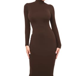 Winter Black Turtleneck Sexy Women Dress Autumn Long Sleeve Skinny Midi Boydcon Casual Blue Plush Knee-Length Party Club