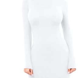 Winter Black Turtleneck Sexy Women Dress Autumn Long Sleeve Skinny Midi Boydcon Casual Blue Plush Knee-Length Party Club