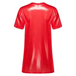 Womens Waterproof Sleep Dress V Neck Short Sleeve Side Split Loose Mini Dress Oversized T-shirt for Swimwear Water Rave Parties