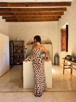 Stylish Women Animal Print Maxi Dress Chic Deep V Neck Spaghetti Straps Waist Tie Slim Fit Long Skirt Evening Party Club Outfit