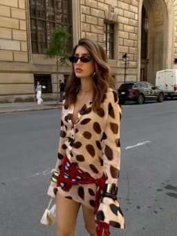 Stylish Women Animal Print Maxi Dress Chic Deep V Neck Spaghetti Straps Waist Tie Slim Fit Long Skirt Evening Party Club Outfit