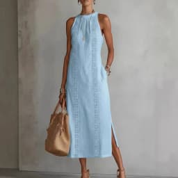 Fashion Lace Slim Maxi Dress Women Summer 2026 Casual White Sleeveless Off Shoulder Long Dresses Elegant