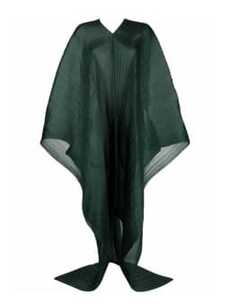 Miyake Pleated X New Women's Mid-long V-neck Drooping Shirt Dress Carnival