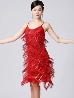 Women 1920s Vintage Great Gatsby Party Sequin Dress Sexy V-Neck Summer Cami Dress Gold Fringe Dress Vestidos Flapper Costumes