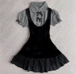 Bow Cute Harajuku Gothic Dress Y2K Women Clothing Aesthetic Subculture Punk Fashion Shirt dress Female Lace Chic Vintage Frock