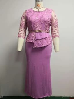 4XL 5XL Plus Size 2025 Christmas Dresses Women O Neck 3/4 Sleeve Long Maxi Dress Fashion Lace Patchwork Night Party Dress