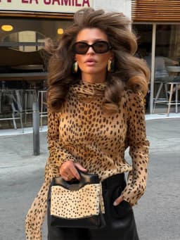 Sexy Leopard Printed Women Dress Long Sleeve See Through Hanging Neck Ribbon Lady Dresses 2026 Summer Autumn Chic Female Robe