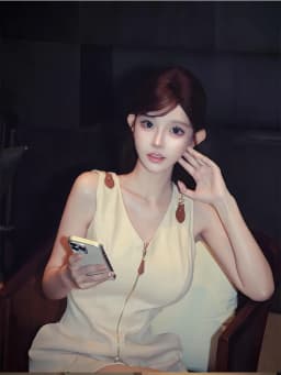 SYJ Soft Style Sleeveless Vest V-Neck Dress Women's Waist-Cinching Design Zipper A-Line Skirt Fashion Casual High Waist