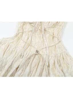 Fashion Irregular V-Neck Women Slim Suspender One-Piece Summer A-Line Tie Up Gothic Y2K Pleated Female Dress Bandage Design Chic