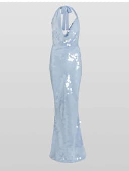 Big Sequin Fish Tail Dress Halter Sexy Glitter Backless Hanging Neck Beach Long Dresses Lace Up Slim Fit Women Robes Summer New