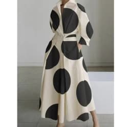 Women's Summer Dress Plus Size Commuter Polo Neck Loose Fit New Elegant Trendy Minimalist Fashionable Niche Versatile Casual Fit