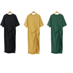Loose Long Sleeveless Women's T-shirt Summer Korean Style plus Size Knee-Length Dress Milk Fiber Fabric Casual Casual Dress