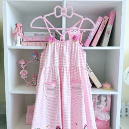 Japanese Cute Lolita Style Princess Dress Women Sweet Striped Cartoon Embroidery Strap Dresses Girls Kawaii Y2k Party Mini Dres