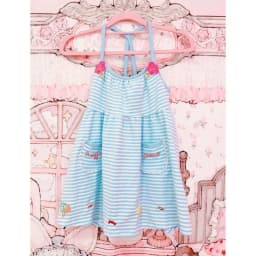 Japanese Cute Lolita Style Princess Dress Women Sweet Striped Cartoon Embroidery Strap Dresses Girls Kawaii Y2k Party Mini Dres