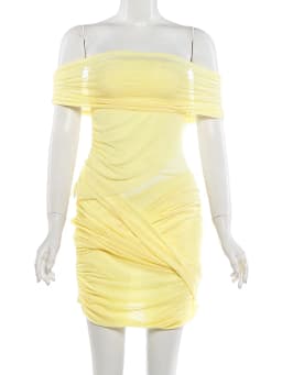 Nibber Prom Party Dress Women Sexy Patchwork Sexy Multi-Layer Mesh Cross Peach Hip Chic Clubwear Birthday Vacation Mini Bodycon