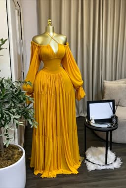 CM.YAYA 2026 Fall Winter Women Long Sleeve Halter Big Swing Long Maxi Dress Evening Birthday Trendy Sexy Vacation Party Dresses