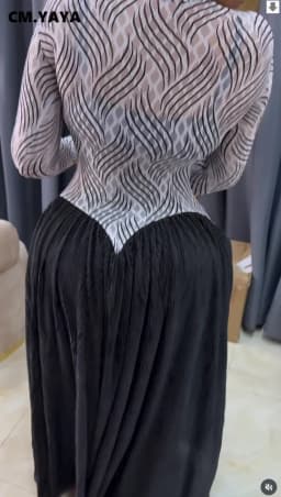 CM.YAYA Women V-neck Long Sleeve Big Swing Striped Print Long Dress 2026 Sexy Parties Evening Vacation Long Dresses Vestidos