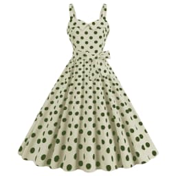 Vintage Classical Polka Dot Printed Dress Women's Sexy Sling Strap Wrap Chest Dress Valentine's Day Streetwear Spring Summer