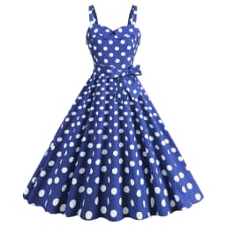 Vintage Classical Polka Dot Printed Dress Women's Sexy Sling Strap Wrap Chest Dress Valentine's Day Streetwear Spring Summer