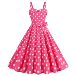 Vintage Classical Polka Dot Printed Dress Women's Sexy Sling Strap Wrap Chest Dress Valentine's Day Streetwear Spring Summer
