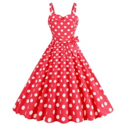 Vintage Classical Polka Dot Printed Dress Women's Sexy Sling Strap Wrap Chest Dress Valentine's Day Streetwear Spring Summer