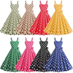 Vintage Classical Polka Dot Printed Dress Women's Sexy Sling Strap Wrap Chest Dress Valentine's Day Streetwear Spring Summer