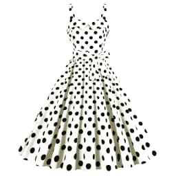 Vintage Classical Polka Dot Printed Dress Women's Sexy Sling Strap Wrap Chest Dress Valentine's Day Streetwear Spring Summer