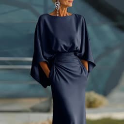 Womens Sexy Backless Hollow Bohemian Dress Spring Elegant O Neck High Waist Long Dress Summer Batwing Sleeve Slim Straight Dress