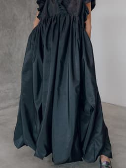 Elegant Women's Pleated Dress A-line Loose Ruffle Sleeveless Summer Casual Vintage Fashion V-Neck Summer Dress for Female