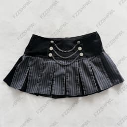 Streetwear Harajuku Polka Dot Print Y2K Dress Fashion Punk Braces skirt Spicy Girls Rock Goth Unique rock Punk Chic A-line skirt
