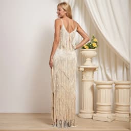 Slim Suspender Dress Women Tassel Evening Party Dress Sexy Solid Color Formal Banquet Prom Long Dresses For Female Vestidos