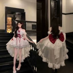 Women's White Angel Princess Fairy Dress Sweet Bow Off Shoulder Slim Strapless Trailing Dress Party Evening Dresses 2024 New