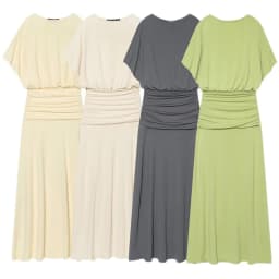 Fashionable Long Midi Dress Summer 2026 Women's Versatile High Waist Pleated Dress Commute Style Short Sleeve round Neck Dress