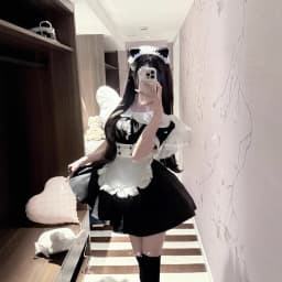 Large Size Maid Uniforms Women's Dress Knot Japanese Anime COSPLAY Courtyard Style Loose Waist Knitted Dress