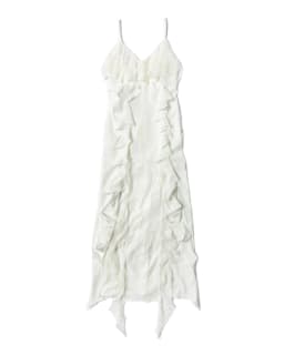 Tornova Fashion Ruffled Suspender Dress For Women Sexy Slit Slim Long Dress Sleeveless Lace Splice Summer Vacation Clothes Lady