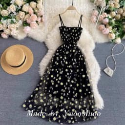 YuooMuoo Women Dress 2026 New Korean Fashion Floral Print Spaghetti Straps Mesh Party Dress Vacation Style Lady Beach Vestidos