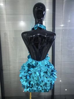 Shining Sequins Women Sexy Halter Off the Shoulder Backless Bodycon Mini Dress Nightclub Party Celebrate Bar Singer Stage Wear